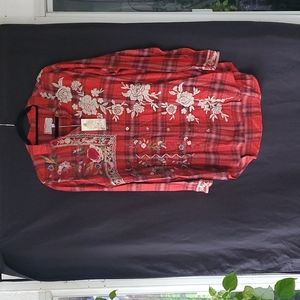 Johnny Was Roma oversized shirt sz l